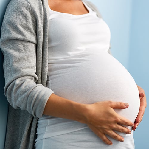 A pregnant person