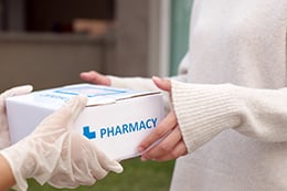 A prescription being delivered to a patient
