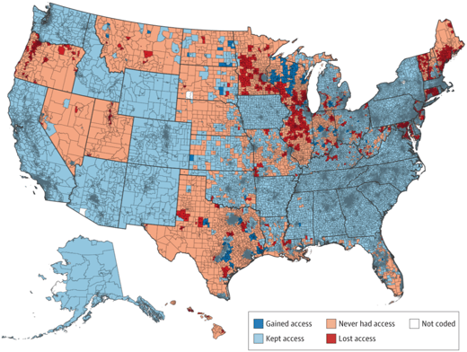 A map of access to confidential family planning