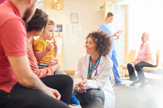 A doctor with her patients