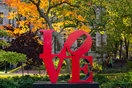 The LOVE statue at Penn