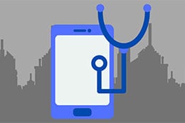 Cell phone with a stethoscope