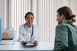 A doctor and her patient