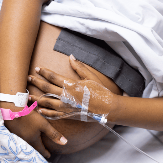 A pregnant person