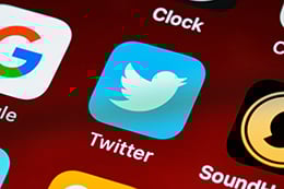 Twitter app on a phone